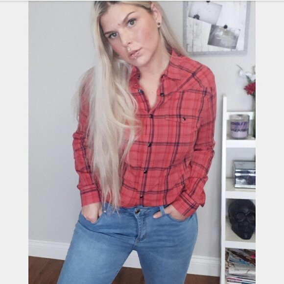 ARMANI exchange plaid coral - Picture 4 of 4